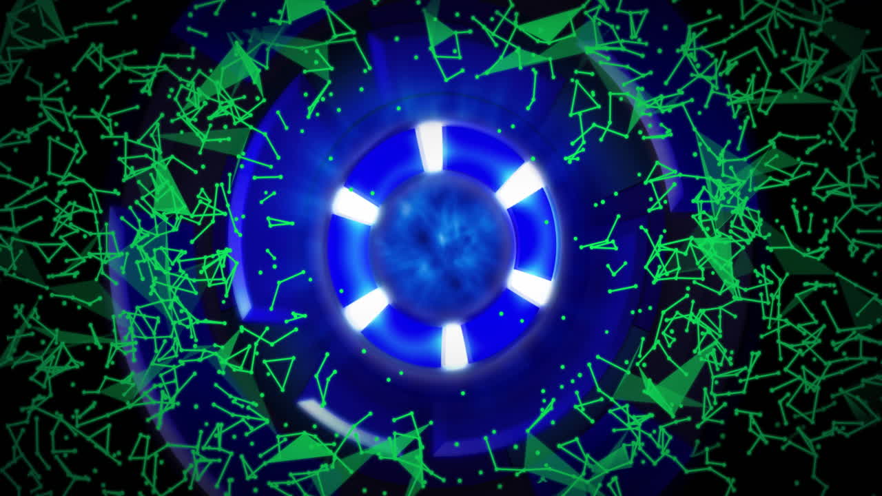 범위 스캐닝과 연결 네트워크의 애니메이션