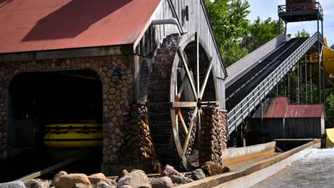 water mill at a water park in adventureland