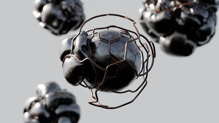 sphères métalliques abstraites