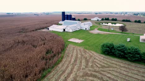 Kentucky-Farm-Luftaufnahme-über-Silos