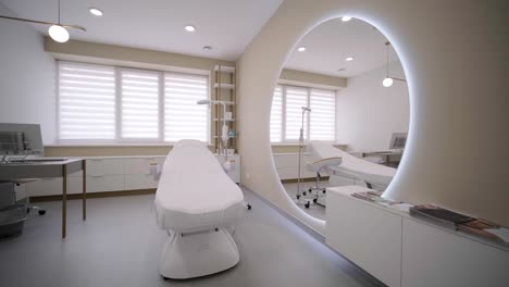 modern, clean aesthetic clinic or spa treatment room