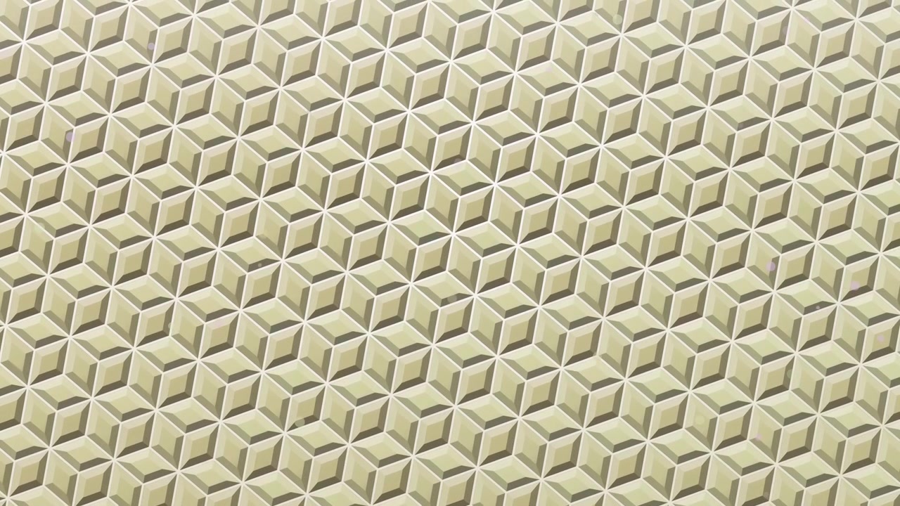 Seamlessly looping 3D geometric background featuring subtle beveled cubes in light mint green.