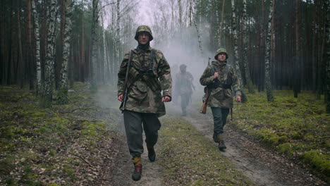 wwii german soldiers in the forest