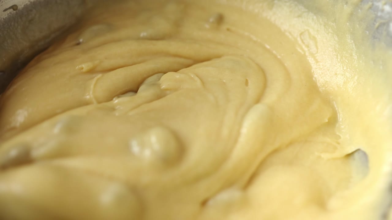 Mixing Dough in a Bowl