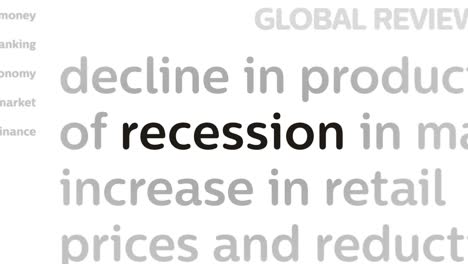 Headline titles media with recession economy crisis seamless loop