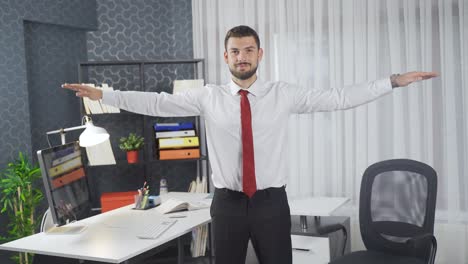 Exercises-that-can-be-done-in-the-office.-Arm-stretching-exercises.