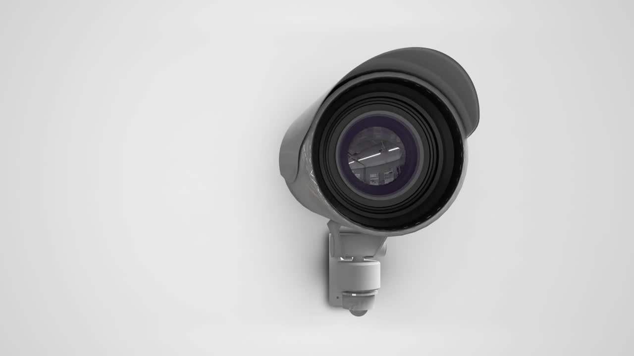 Telecamera di sorveglianza in movimento e che osserva