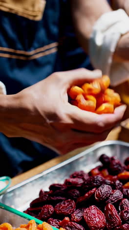 dried fruits at a market