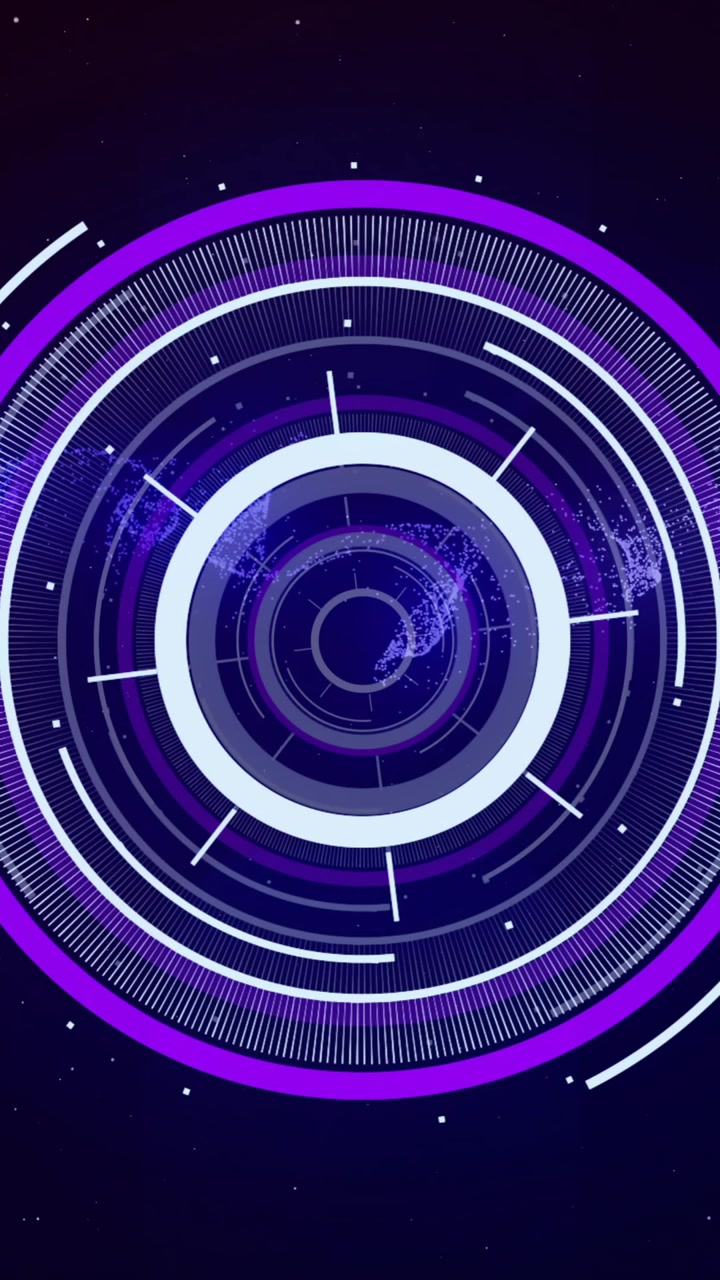 Animation of scope scanning and glowing light trails on black background