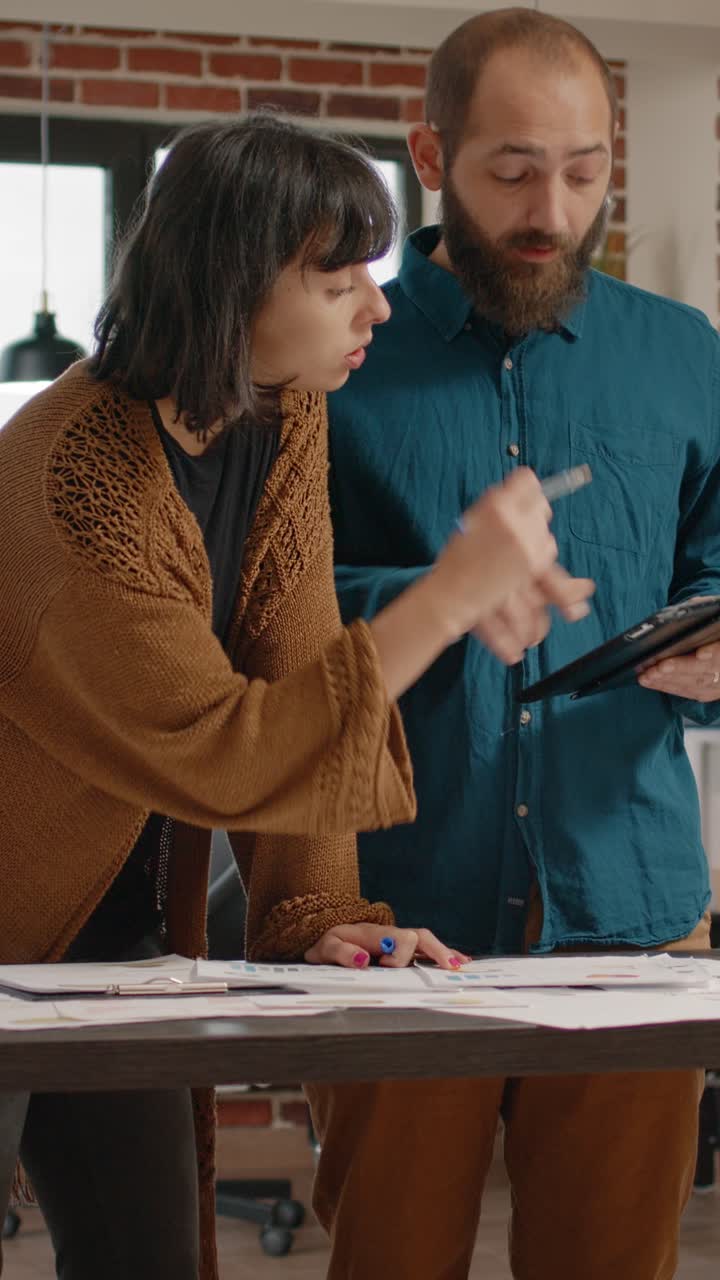 Business team discussing plans in the office
