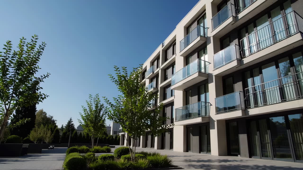 exterior de un edificio de apartamentos moderno