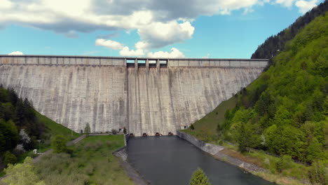 hydroelectric power plant dam aerial shoot