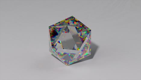 hexagonal gemstone 3d render