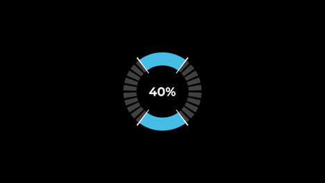 Kreisdiagramm-0-Bis-40-%-Prozent-Infografiken-Laden-Kreisring-Oder-Transfer,-Animation-Mit-Alphakanal-Herunterladen.