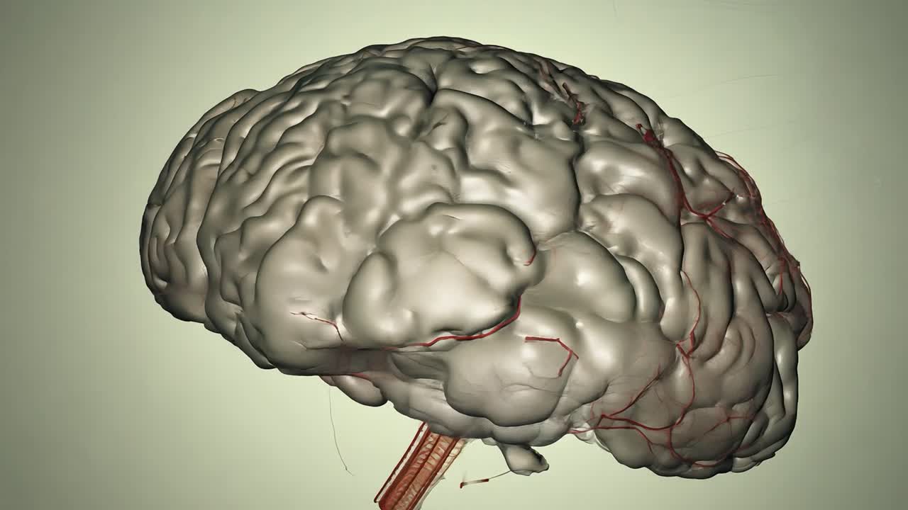 anatomía del cerebro humano modelo 3d