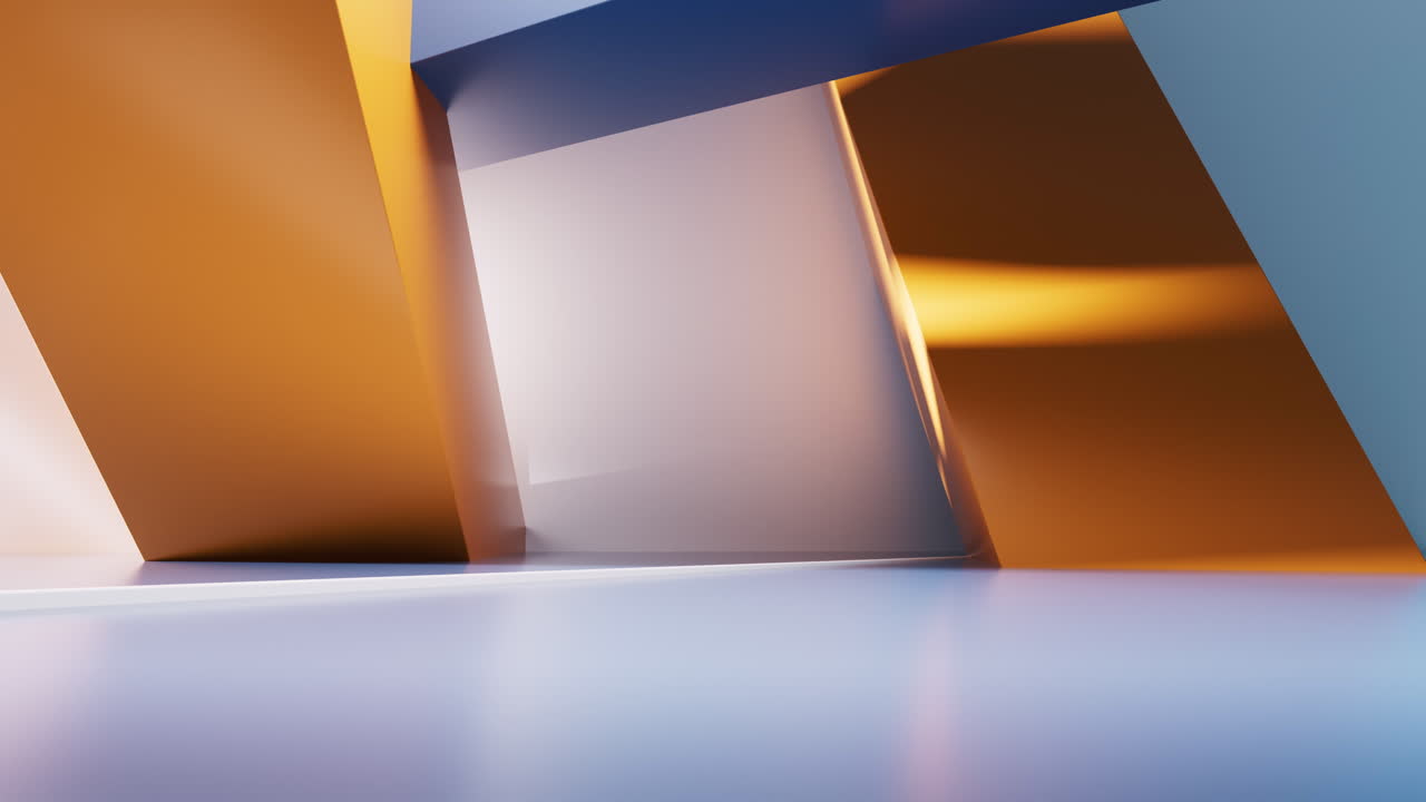 Abstract geometric interior structure, 3d rendering.