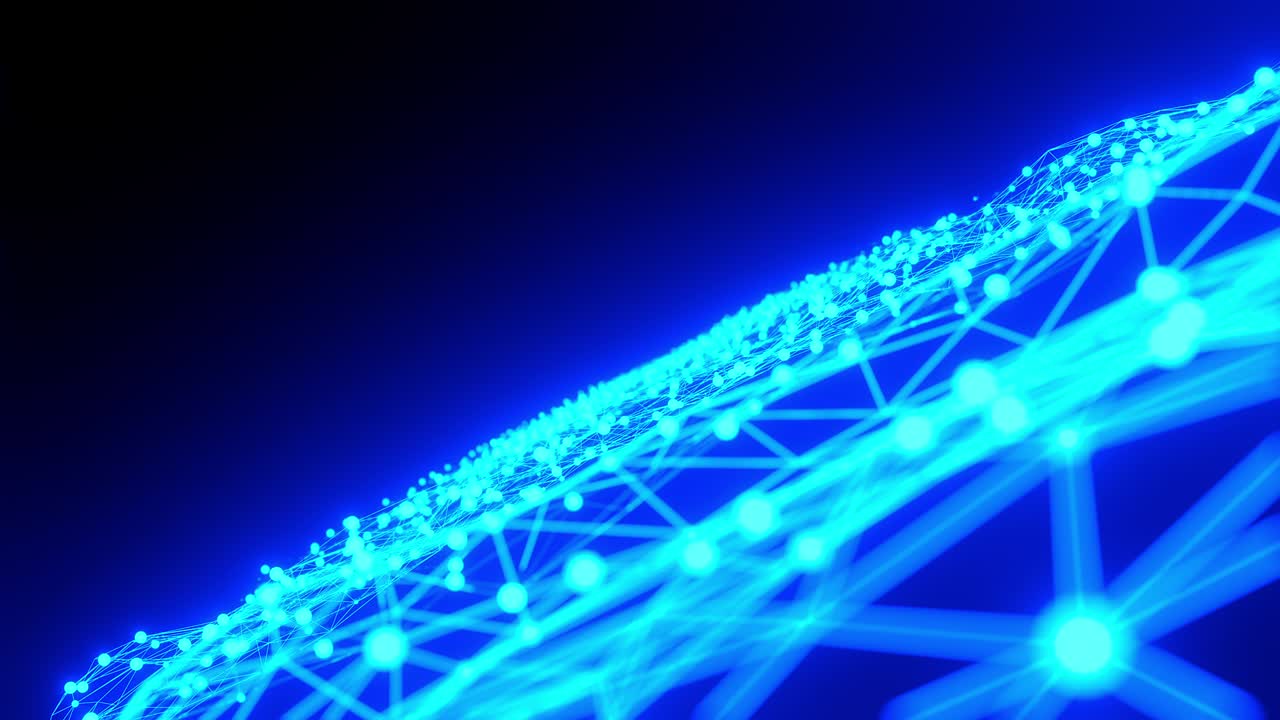 4k 3d 렌더링 추상 디지털 연결 이동 점과 선 디지털 기술 원활한 루프 배경 디지털 비즈니스 연결 구조 네트워크 통신 및 기술 배경