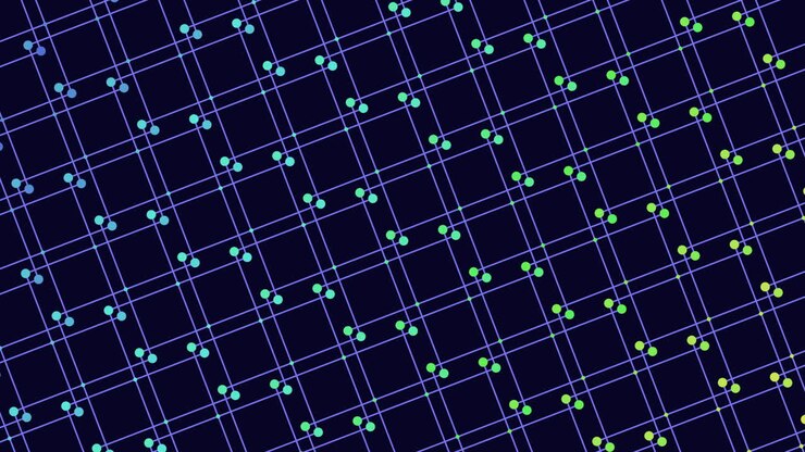 Geometrisk gitter i sort og lilla design med kraftige linjer til hjemmeside eller app baggrund
