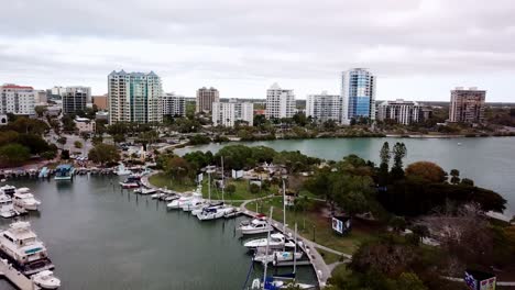 marina flyover sarasota florida in 4k