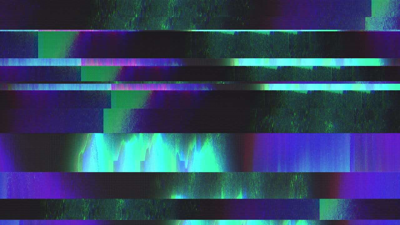 diseño único abstracto animación digital ruido de píxeles error de fallo daño de video