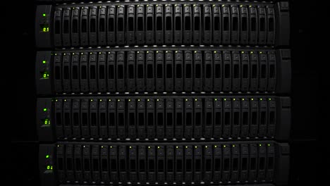 large digital storage array server for cloud and virtual machines, wide shot