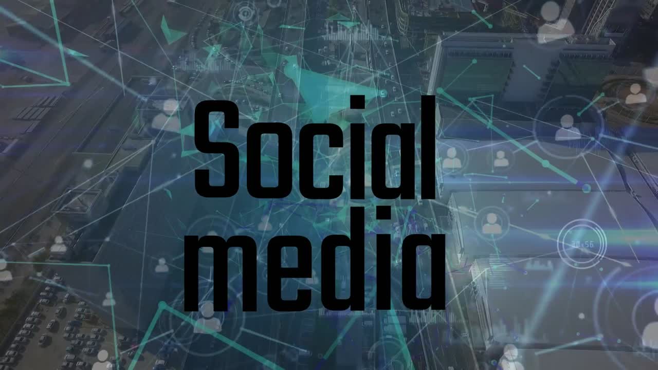 글로벌 기술 개념으로 매에 산타클로스 위에 행복한 휴일 텍스트의 애니메이션