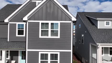 aerial view of front facade of a luxury urban home