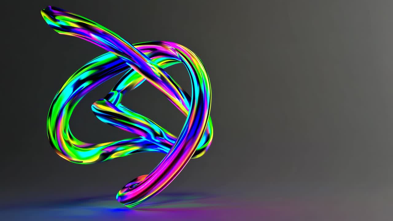 추상적인 다채로운 휘어진 모양