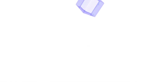 cubos de color cuerpo suave física caen en superficie blanca imágenes de portada minimalista 4k