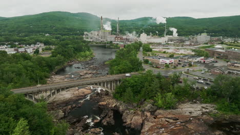 bridge with majestic rumford paper mill in the background