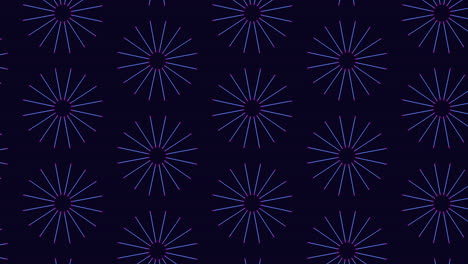 Seamless neon futuristic circles pattern on black gradient