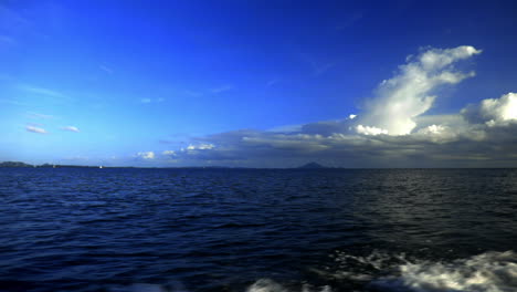 looking at the sea and sky on the boat in krabi