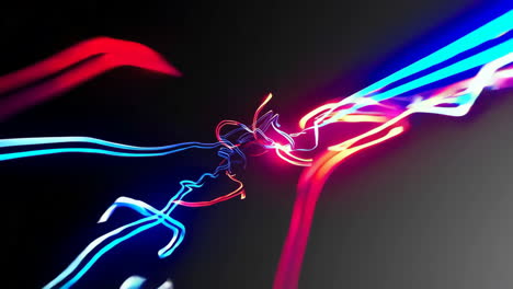 dynamic abstract neon light trails