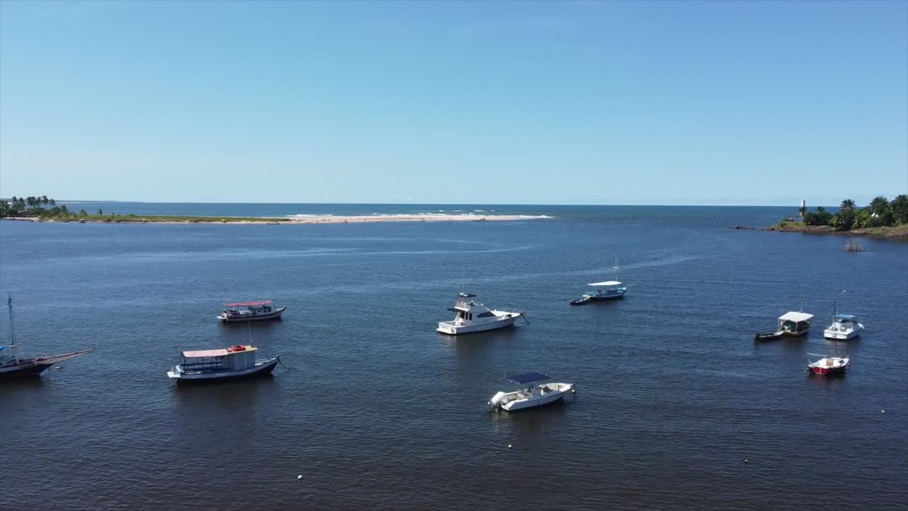 itacare, 하늘에서 드론 4k 브라질 대서양에 의한 브라질 -7