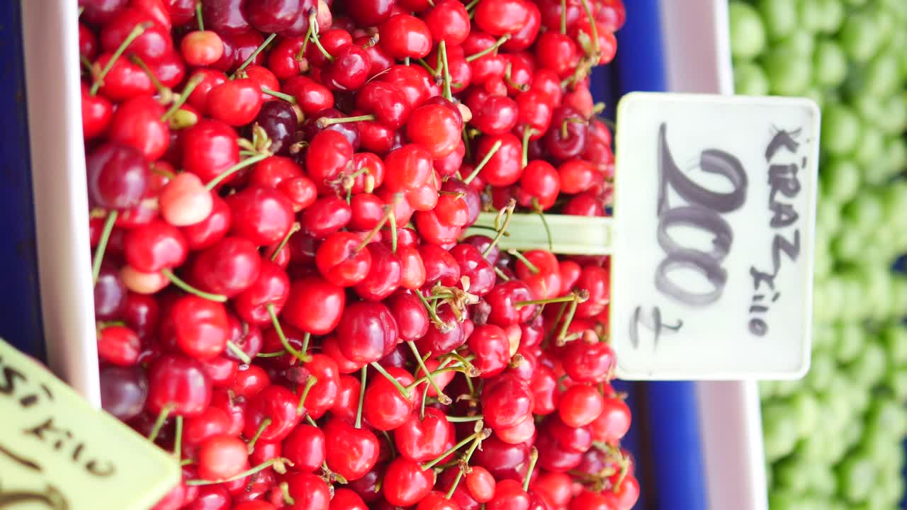 Fresh Cherries at the Market