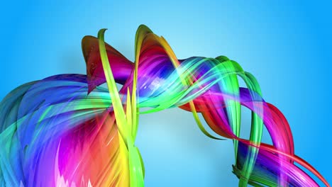 las rayas del arco iris se mueven en un círculo y se retorcen como un fondo abstracto. 11