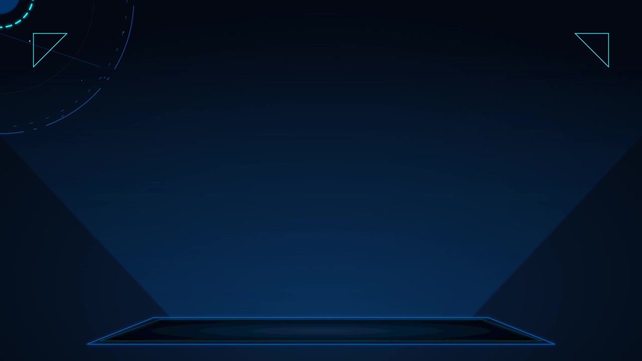 Abstract Digital HUD Interface Background with Glowing Blue Elements