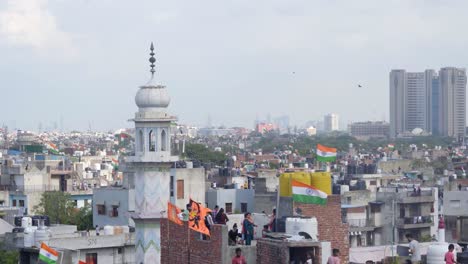 indian people celebrating independence day with their families