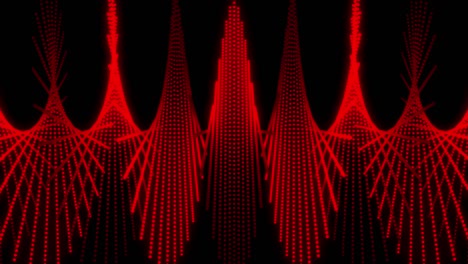 patrón de forma de punto rojo animación gráficos de movimiento