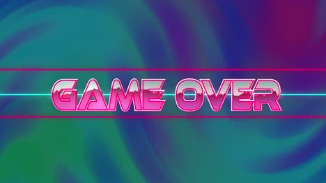 animación del juego en un fondo cambiante multicolor