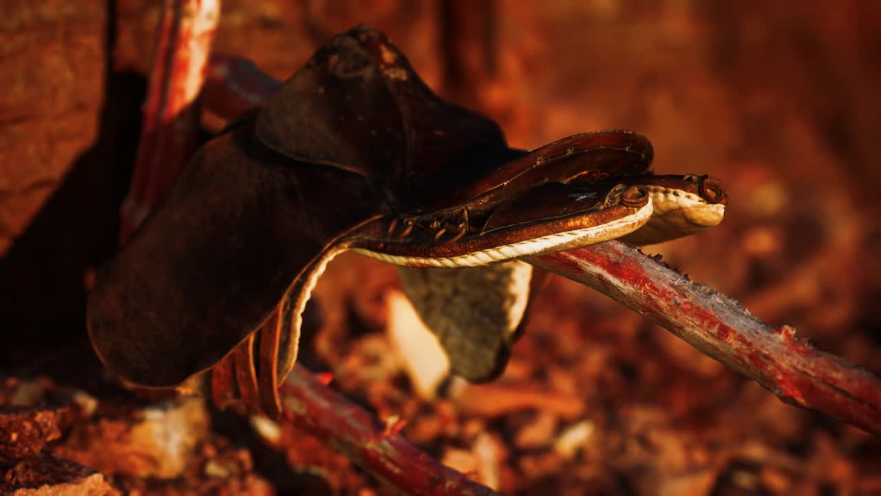 silla de montar y rocas rojas en el valle del monumento