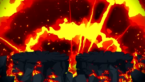 cartoon fire animation. flame loop background. competition. battle game.