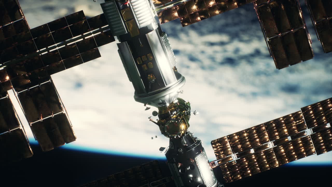 Stazione Spaziale Internazionale in orbita sulla Terra, elementi forniti dalla NASA.