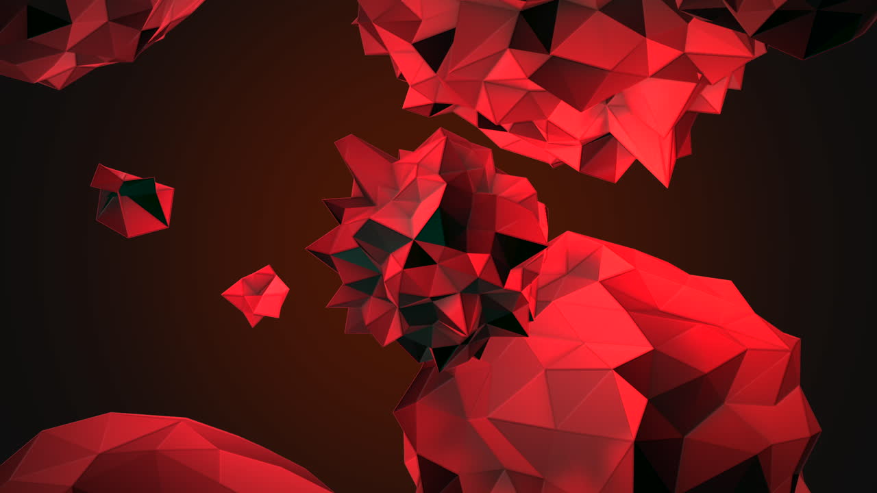 orbe líquido rojo abstracto de animación en el espacio