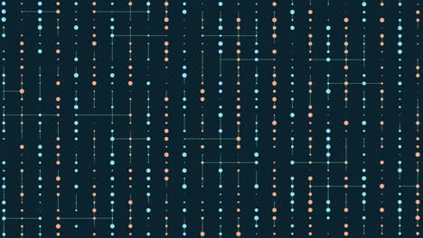 vibrant grid pattern on dark blue background