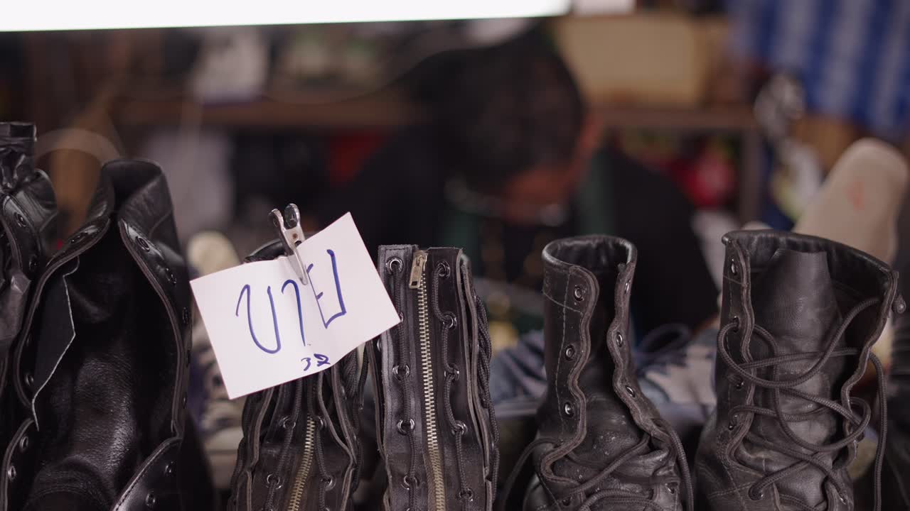Shoe Repair Shop in a Street Market