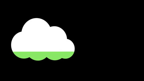 cloud filled with green colour