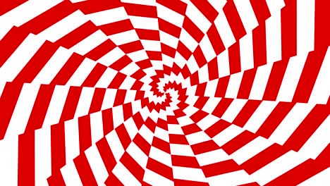 movimiento hipnótico abstracto con color rojo y blanco