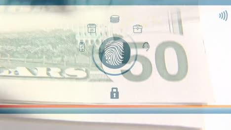 Animation-Von-US-Dollar-Banknoten-Und-Online-Zahlungssymbolen