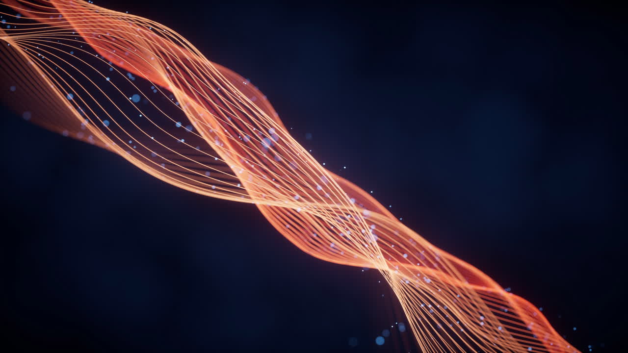 Linee a onde fluide, motivo curvo, rendering 3D